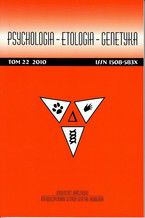 Okadka ksiki Psychologia-Etologia-Genetyka nr 22/2010