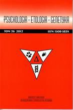 Okadka ksiki Psychologia-Etologia-Genetyka nr 26/2012