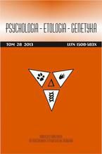 Okładka - Psychologia-Etologia-Genetyka nr 28/2013 - Włodzimierz Oniszczenko