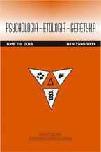 Okadka ksiki Psychologia-Etologia-Genetyka nr 28/2013