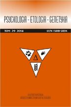 Okładka - Psychologia-Etologia-Genetyka nr 29/2014 - Włodzimierz Oniszczenko