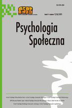 Okadka ksiki Psychologia Spoeczna nr 1(16)/2011