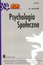 Okładka - Psychologia Społeczna nr 2(4)/2007 - Maria Lewicka