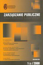 Okładka - Zarządzanie Publiczne nr 1(3)/2008 - Jerzy Hausner