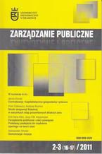 Okadka ksiki Zarzdzanie Publiczne nr 2-3 (16-17)/2011