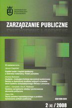 Okładka - Zarządzanie Publiczne nr 2(4)/2008 - Jerzy Hausner