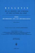 Okładka - Bulletin de la Société des sciences et des lettres de Łódź, Série: Recherches sur les déformations  t. 63 z. 2 - Praca zbiorowa