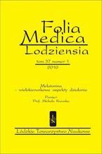 Okadka ksiki Folia Medica Lodziensia t. 37 z. 1/2010