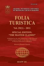 Okadka ksiki Folia Turistica Nr 25(1)-2011 - Special Edition:The Master Classes