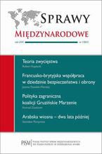 Okładka - Sprawy Międzynarodowe 1/2013 - Stanisław Parzymies, Robert Kupiecki, Konrad Zasztowt, Joanna Pawełek - Mendez