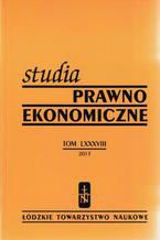 Okadka ksiki Studia Prawno-Ekonomiczne t. 88/2013