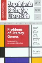 Okładka - Zagadnienia Rodzajów Literackich t. 55 (109) z.1/2012 - Praca zbiorowa