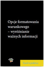 Okładka - Opcje formatowania warunkowego - wyróżnianie ważnych informacji - Piotr Dynia