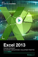 Okładka - Excel 2013. Kurs video. Poziom pierwszy. Kluczowe umiejętności i najlepsze praktyki - Bartosz Danowski
