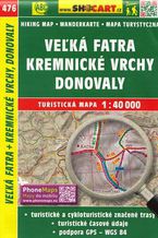 Okładka - Veľká Fatra, Kremnické vrchy, Donovaly, 1:40 000 - 