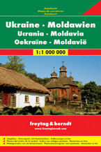Okładka - Ukraina, Mołdawia. Mapa samochodowa - Praca zbiorowa