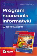 Okładka książki Informatyka Europejczyka. Program nauczania informatyki w gimnazjum