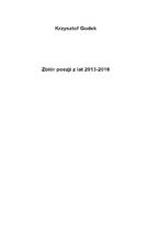 Okadka ksiki Zbir poezji z lat 2013-2016