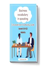 Okładka - Business vocabulary in speaking. Conversational speaking cards. Level: C1-C2. Adults - Katarzyna Rak