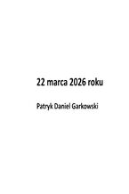 Okładka - 22 marca 2026 roku - Patryk Daniel Garkowski
