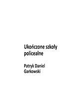 Okładka - Ukończone szkoły policealne - Patryk Daniel Garkowski