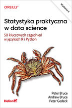 Okładka - Statystyka praktyczna w data science. 50 kluczowych zagadnień w językach R i Python. Wydanie II - Peter Bruce, Andrew Bruce, Peter Gedeck