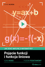 Okładka - Pojęcie funkcji i funkcja liniowa. Jak zdać maturę z matematyki? Kurs video. Poziom podstawowy - Denis Aleksa