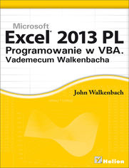 Okładka książki Excel 2013 PL. Programowanie w VBA. Vademecum Walkenbacha