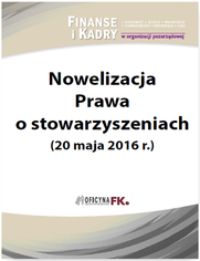 Okładka: Nowelizacja Prawa o stowarzyszeniach (20 maja 2016 r.)