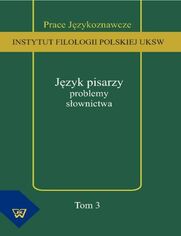 Okładka: Język pisarzy: problemy słownictwa