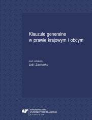 Okładka: Klauzule generalne w prawie krajowym i obcym