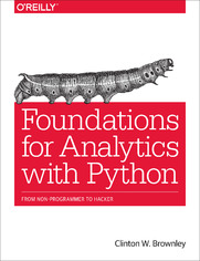 Okładka: Foundations for Analytics with Python. From Non-Programmer to Hacker