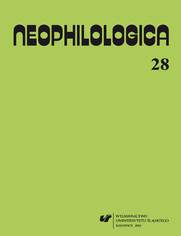 "Neophilologica" 2016. Vol. 28: Études sémantico-syntaxiques des langues romanes