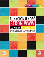 Okładka książki Funkcjonalność stron www. 50 witryn bez sekretów