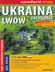 Okładka: Ukraina Zachodnia, Lwów, 1:500 000 / 1:10 000