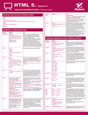 Tablice informatyczne. HTML 5. Wydanie II