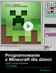 Okładka kursu Programowanie z Minecraft dla dzieci. Kurs video. Język Lua od podstaw