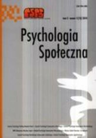 Okładka książki/ebooka Psychologia Społeczna nr 1(13)/2010