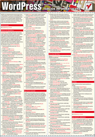 Okładka książki/ebooka Tablice informatyczne. WordPress