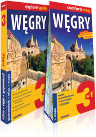Okładka książki/ebooka Węgry explore! guide. 3w1: przewodnik + atlas + mapa