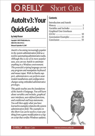 Okładka książki/ebooka AutoIt v3: Your Quick Guide