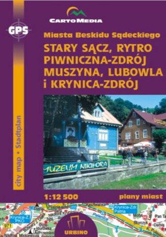 Okładka książki Miasta Beskidu Sądeckiego. Mapa CartoMedia / 1:12 500