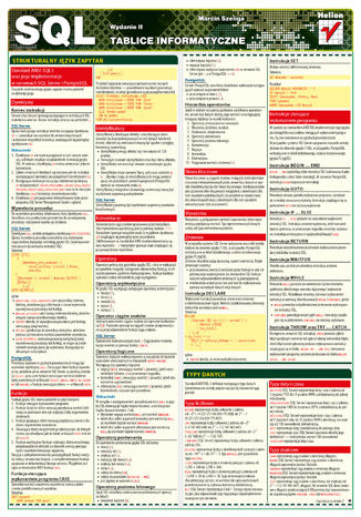 Okładka książki/ebooka Tablice informatyczne. SQL. Wydanie II