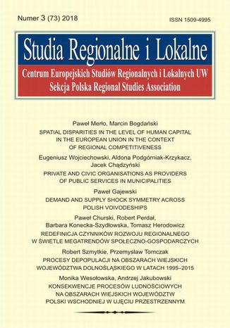 Okładka książki/ebooka Studia Regionalne i Lokalne nr 3(73)/2018