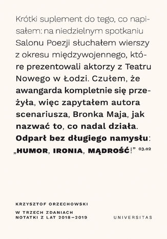 Okładka książki/ebooka W trzech zdaniach. Zapiski z lat 2018/2019