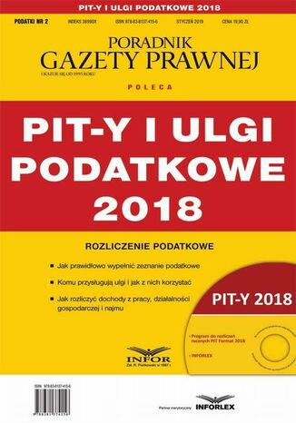 Okładka książki/ebooka PIT-y i ulgi podatkowe 2018 Podatki 2/2019