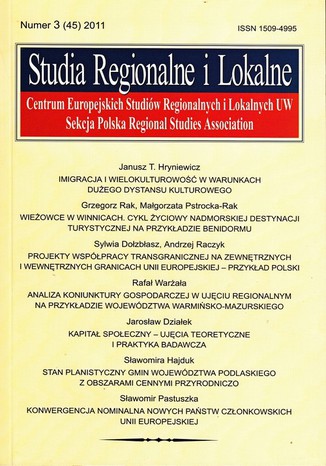 Okładka książki/ebooka Studia Regionalne i Lokalne nr 3(45)/2011