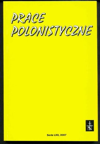 Okładka książki/ebooka Prace Polonistyczne t. 62/2007