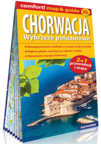 Okładka książki/ebooka Chorwacja Wybrzeże południowe; laminowany map&guide XL (2w1: przewodnik i mapa). 1:300 000