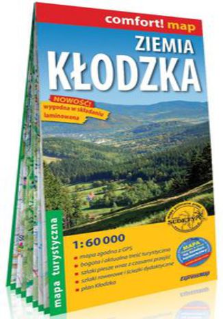 Ok³adka ksi±¿ki/ebooka Ziemia K³odzka laminowana mapa turystyczna 1:60 000